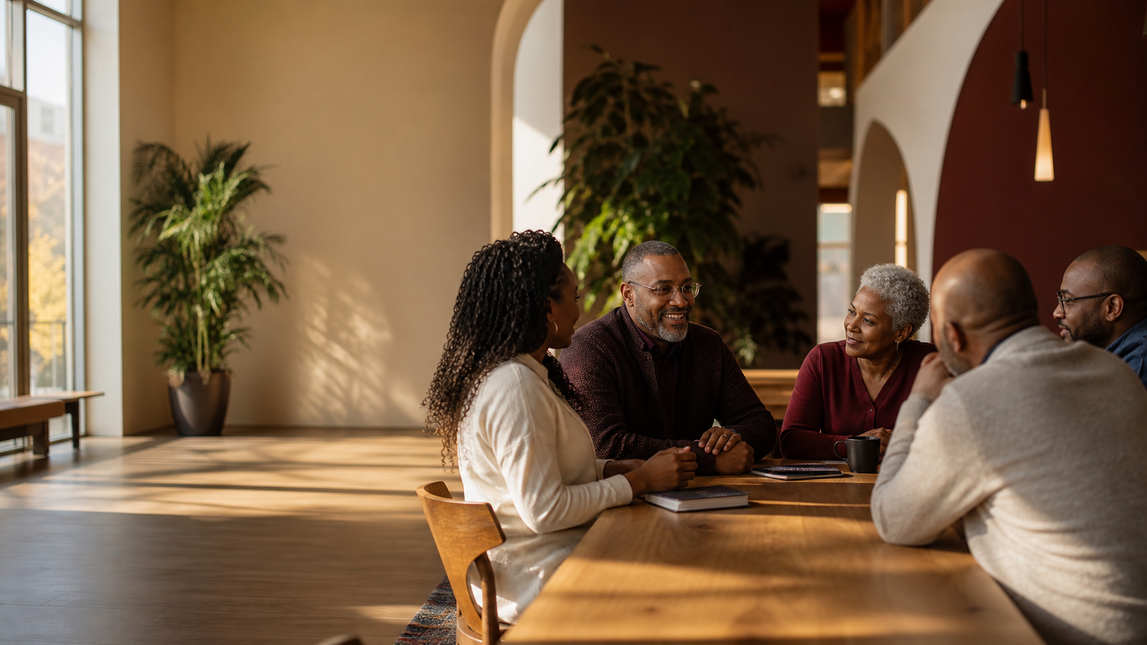 Community leaders in conversation